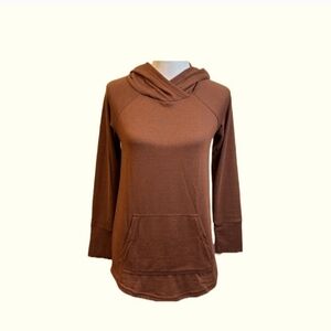 EUC LuLaRoe Amber Hoodie Size M Brown  Material poly/spandex